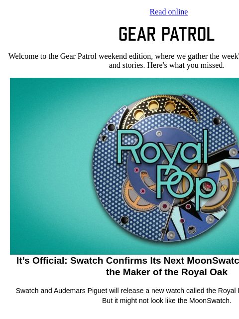 gearpatrol newsletter: This Watch Reveal Just Broke the Internet