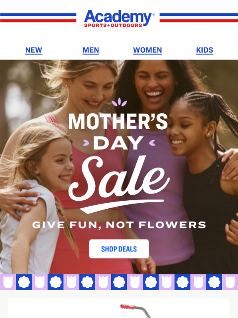 academy newsletter: Still Time! $30 Off a New Bike for Mom
