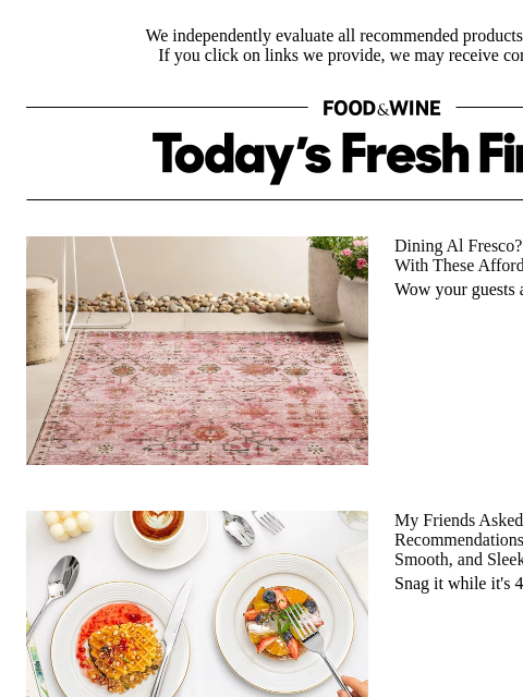 foodandwine newsletter: This 'Smooth and Sleek' Flatware Set Is 43%-Off To...