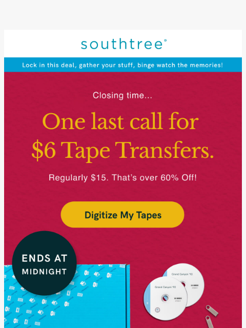 HOURS LEFT for $6 Tapes! You can talk politics at dinner OR digitize home movies and make everyone cry. (In a good way.) ͏ ͏ ͏ ͏ ͏ ͏ ͏ ͏ ͏ ͏ ͏ ͏ ͏ ͏ ͏ ͏ ͏ ͏ ͏ ͏ ͏ ͏ ͏ ͏ ͏ ͏ ͏ ͏ ͏ ͏ ͏ ͏ ͏ ͏ ͏ ͏ ͏ ͏ ͏ ͏