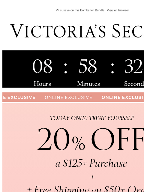 Plus, save on this Bombshell Bundle View on browser Victoria's Secret Display images to show real-time content Display images to show real-time content Display images to show real-time content