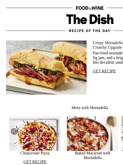 foodandwine newsletter: Crispy Mortadella Sandwiches