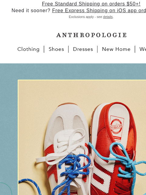 anthropologie newsletter: HOKA, Birkenstock, and the brands you live in.