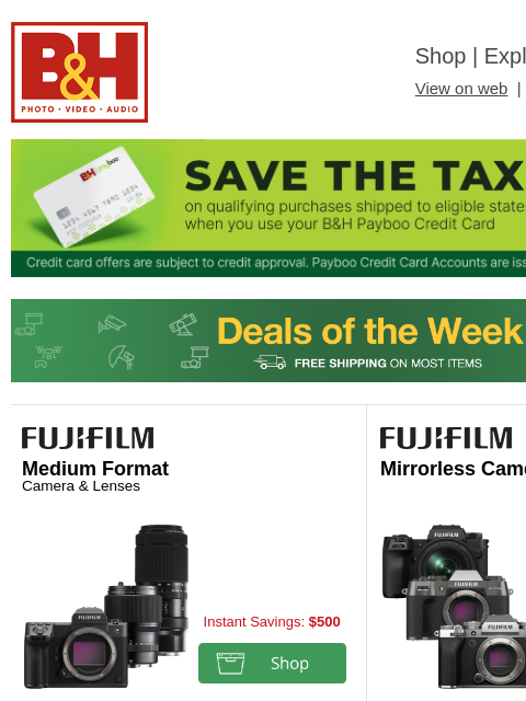 bhphotovideo newsletter: 👉 Save Big Now on Your Favorite Gear!