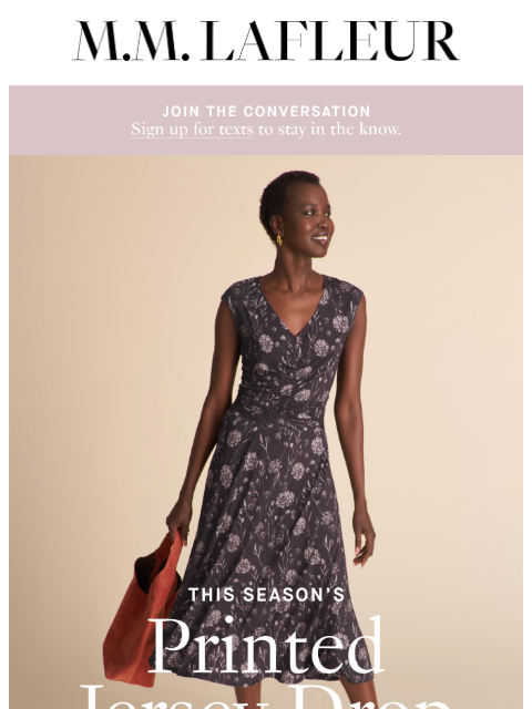 mmlafleur newsletter: Printed Jersey = Easiest Outfit Ever.