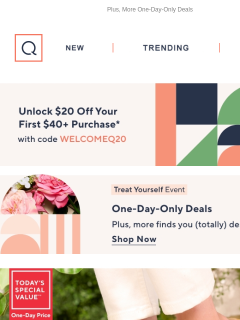 Plus, More One-Day-Only Deals QVC New TRENDING DEALS Unlock $20 off Your First Purchase One Day Only Deals Clarks TSV Header Skechers Glacial Ultra Water Repellent Suede Hiker Boots-Woodlands Skechers