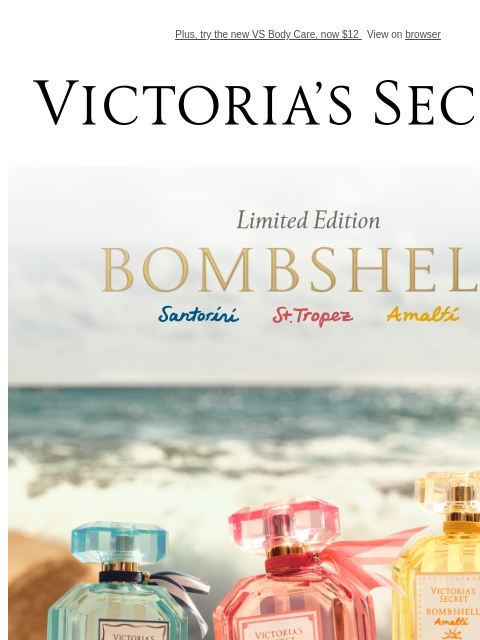 Plus, try the new VS Body Care, now $12 View on browser Victoria's Secret Display images to show real-time content Display images to show real-time content Display images to show real-time content