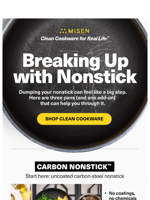 misen newsletter: Ready to Ditch Nonstick?