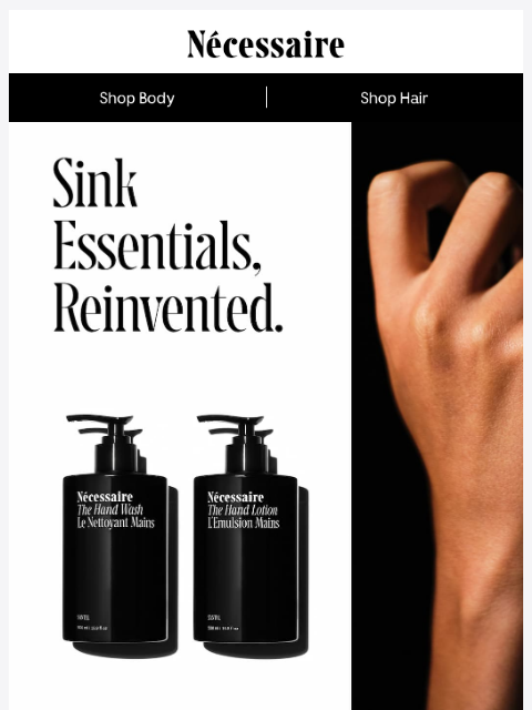 necessaire newsletter: NEW! The Hand Wash + The Hand Lotion