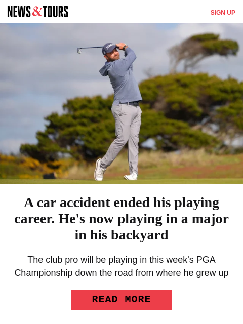 golfdigest newsletter: Local club pro’s harrowing journey to PGA
