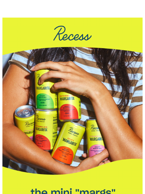takearecess newsletter: meet the “margarita” mini party pack