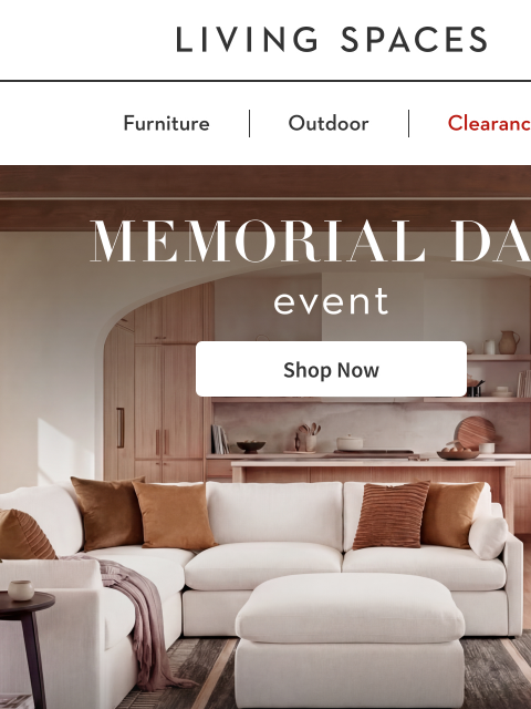 livingspaces newsletter: Memorial Day Event | Save in Style