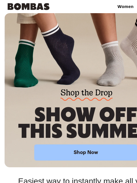 bombas newsletter: New Lightweight Socks for Summer