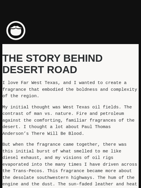 beardbrand newsletter: Desert Road is about dissonance