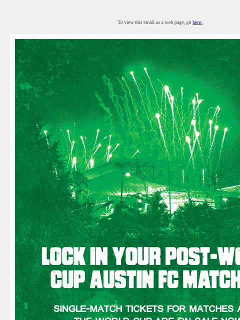 austinfc newsletter: Lock in Your Post-World Cup Austin FC Matches