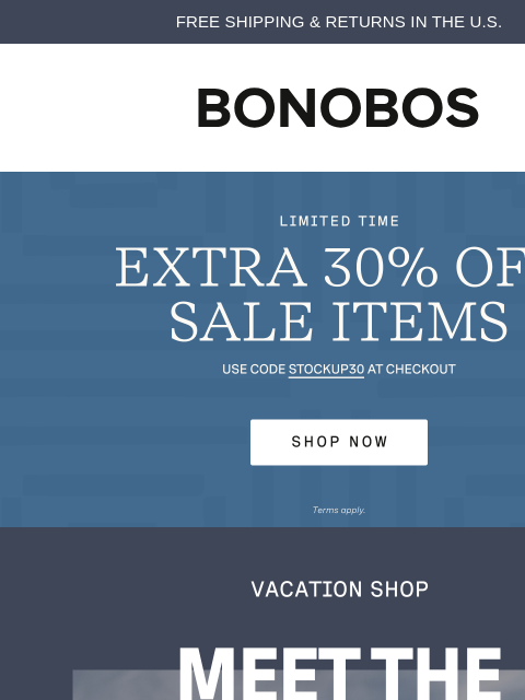 bonobos newsletter: Meet the Montauk Collection