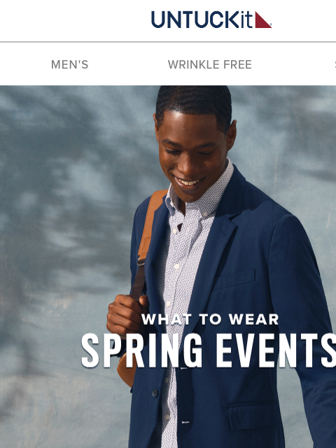 untuckit newsletter: Your Spring Occasions, Covered