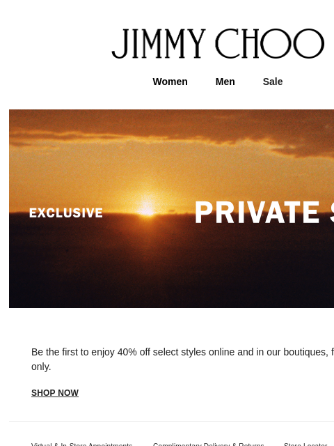 jimmychoo newsletter: -, Enjoy Exclusive Early Access