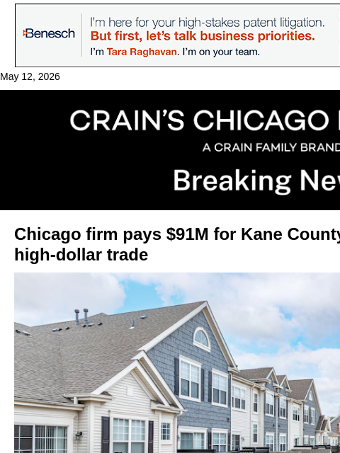 crainalerts newsletter: Kane County sees one of the year's biggest apartme...