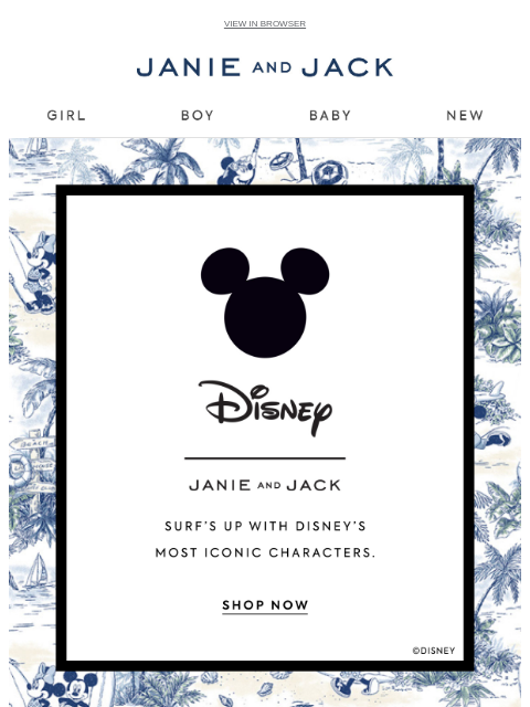 janieandjack newsletter: New in: Disney x Janie and Jack