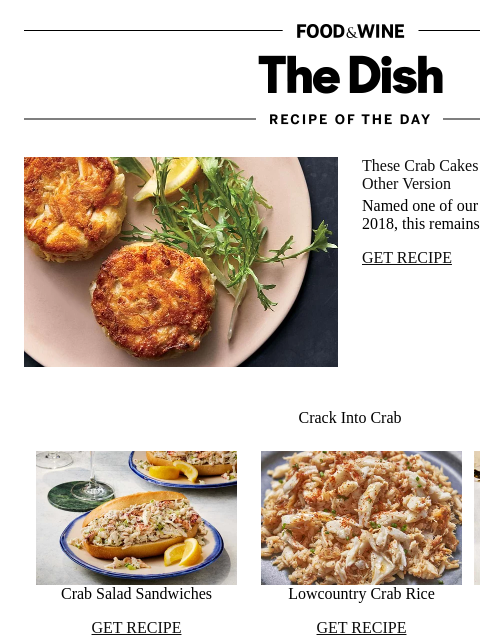 foodandwine newsletter: These Crab Cakes Set the Standard for Every Other ...