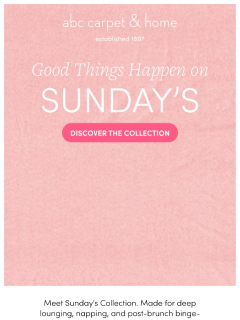 abchome newsletter: You'll Never Leave The Couch Again