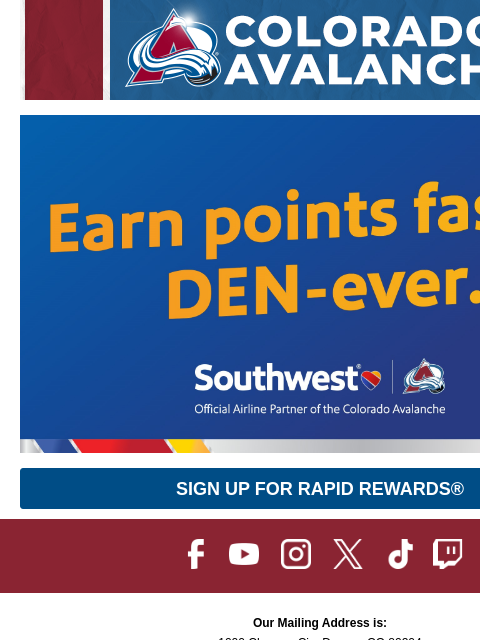 Don't miss out and enroll in Rapid Rewards today. Home Flight Advantage Presented by Southwest SIGN UP FOR RAPID REWARDS® CA-Facebook-Icon-38x38.png CA-Twitter-Icon-38x38.png CA-Insta-Icon-38x38.