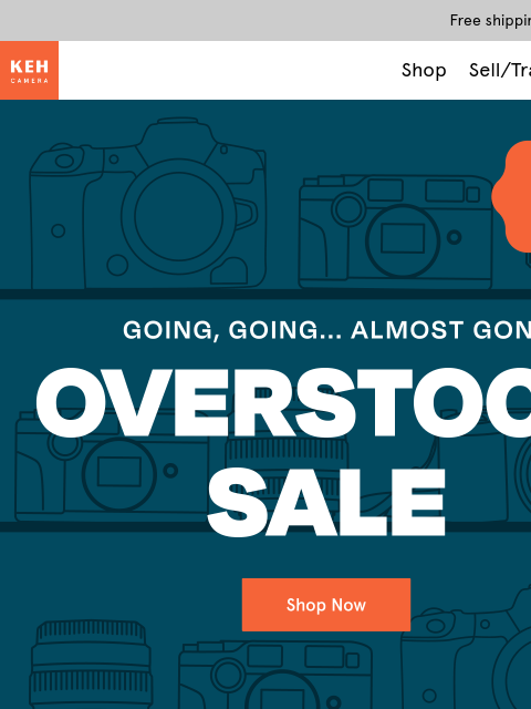 keh newsletter: 2 MORE DAYS to save on overstock gear