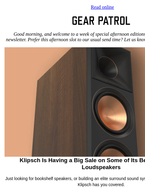 gearpatrol newsletter: This Huge Audiophile Speaker Sale Should Not Be Mi...