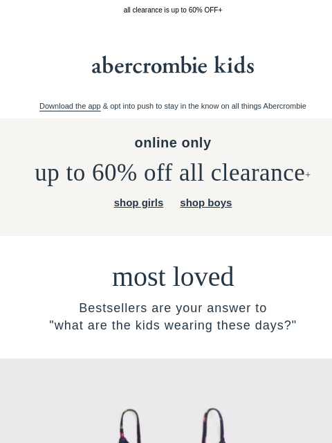 abercrombie newsletter: major sale on clearance →