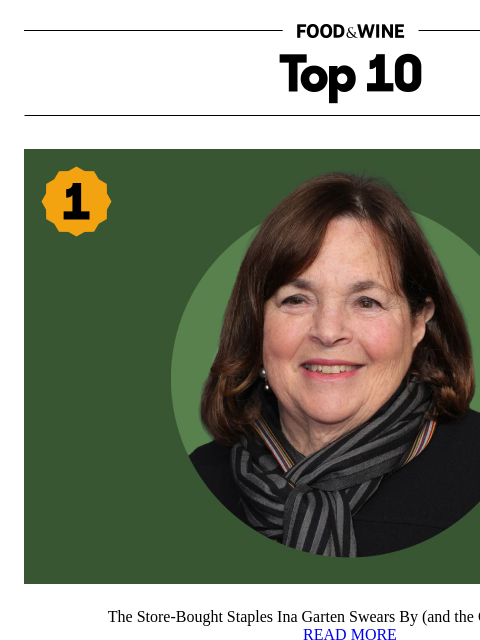 foodandwine newsletter: Ina Garten Swears By These Store-Bought Staples