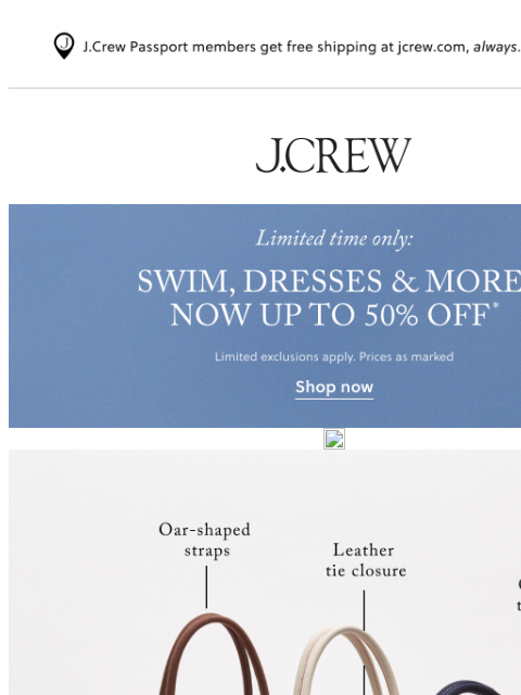 jcrew newsletter: Back from the archives: the 1998 Montauk tote