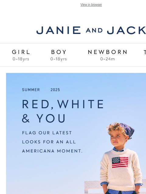 It's a new all-Americana moment. View in browser Stores Janie and Jack Girl Boy Newborn Tween Janie and Jack Girl Boy Newborn Tween Girl Boy Newborn Girl Newborn Boy Accessories Sale Gift Services