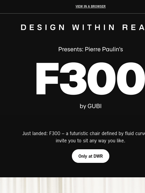 A chair that's radically different. ‌ ‌ ‌ ‌ ‌ ‌ ‌ ‌ ‌ ‌ ‌ ‌ ‌ ‌ ‌ ‌ ‌ ‌ ‌ ‌ ‌ ‌ ‌ ‌ ‌ ‌ ‌ ‌ ‌ ‌ ‌ ‌ ‌ ‌ ‌ ‌ ‌ ‌ ‌ ‌ ‌ ‌ ‌ ‌ ‌ ‌ ‌ ‌ ‌ ‌ ‌ ‌ View in a browser F300 Just landed: F300 – a futuristic