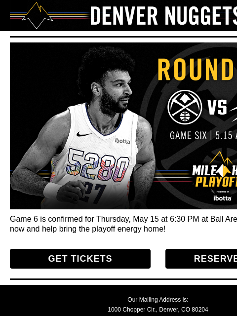 nuggets newsletter: 🏀 Game 6 Tips at 6:30 PM Thursday