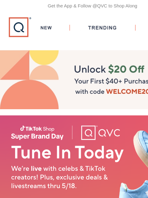 Get the App & Follow @QVC to Shop Along QVC New TRENDING DEALS Unlock $20 off Your First Purchase Energizer 2K Pan & Tilt Light Socket Smart Camera 2-Pack Energizer 2K Pan & Tilt Light