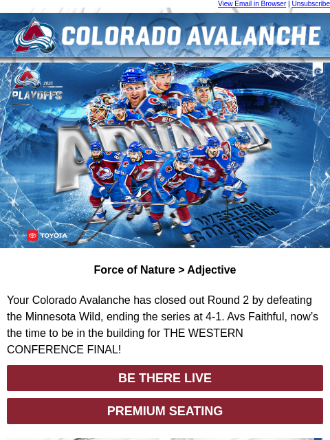 thecoloradoavalanche newsletter: ⛰️ BIG WIN ENERGY