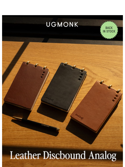 ugmonk newsletter: Leather Discbound Analog is Back
