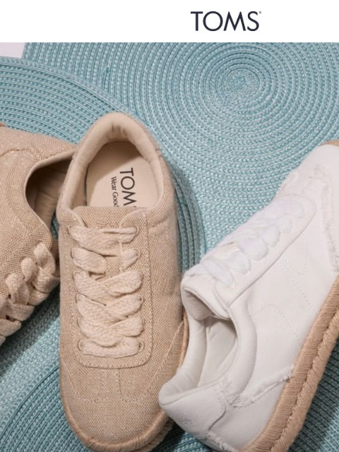 toms newsletter: Retro Sneakers, But Summer