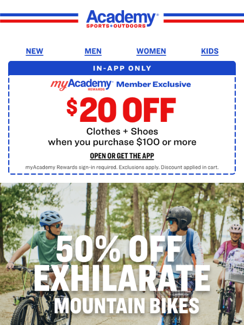 academy newsletter: Going Fast | 50% Off These Exhilarate Bikes