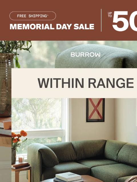 burrow newsletter: Award-winning design, now up to 35% off