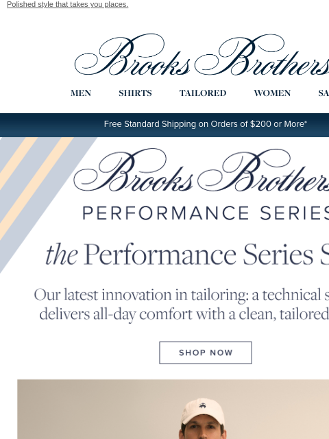 brooksbrothers newsletter: The new suit that performs + 2 shirts at $149
