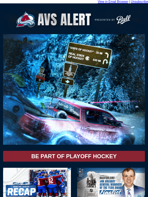 thecoloradoavalanche newsletter: 🏔️ Next Stop: Western Conference Final!