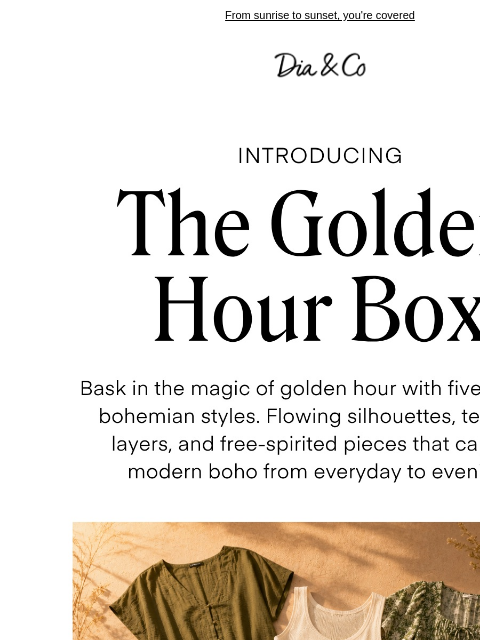 dia newsletter: Bask in golden hour magic 🌞