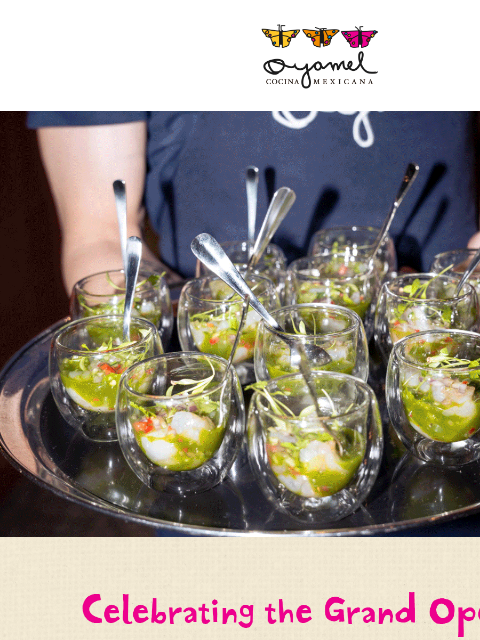 Oyamel Celebrating the Grand Opening of Oyamel at Hudson Yards Celebrating the Grand Opening of Oyamel at Hudson Yards To celebrate the arrival of Oyamel in New York, we gathered with friends,