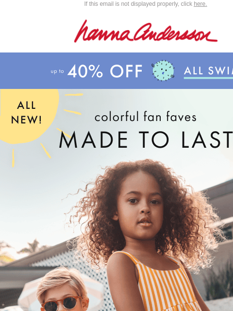 hannaandersson newsletter: ☀️ Fun In The Sun: Bright NEW Arrivals Are Here