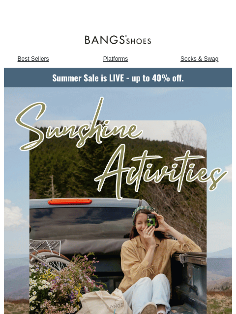 bangsshoes newsletter: Sunshine Activities 🌞