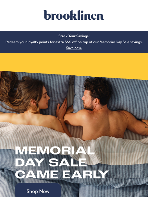 brooklinen newsletter: The Only Sale That Improves Your Sleep