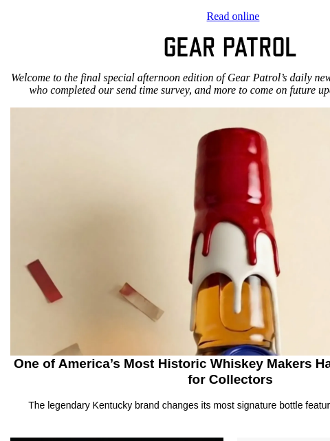 gearpatrol newsletter: This Iconic American Distillery's Rare New Bottle ...