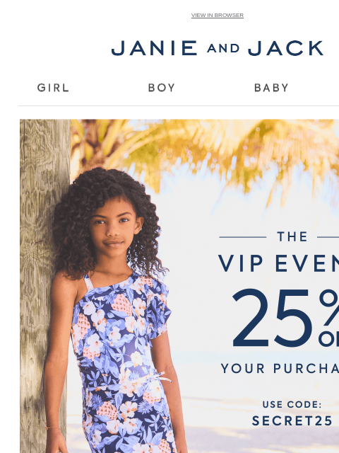 janieandjack newsletter: New to sale + an extra 25% off